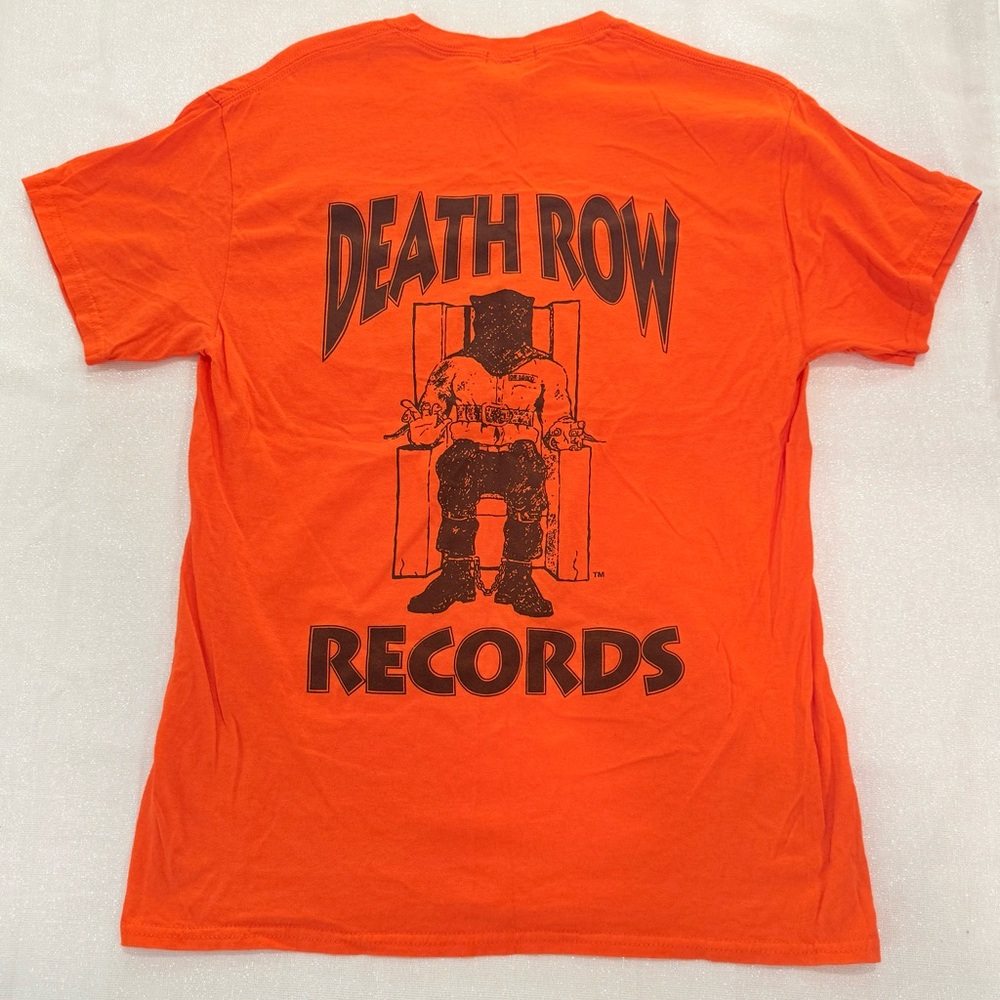 Vintage Tee - Death‎ Row Records Boohoo Mens Orange T Shirt Small